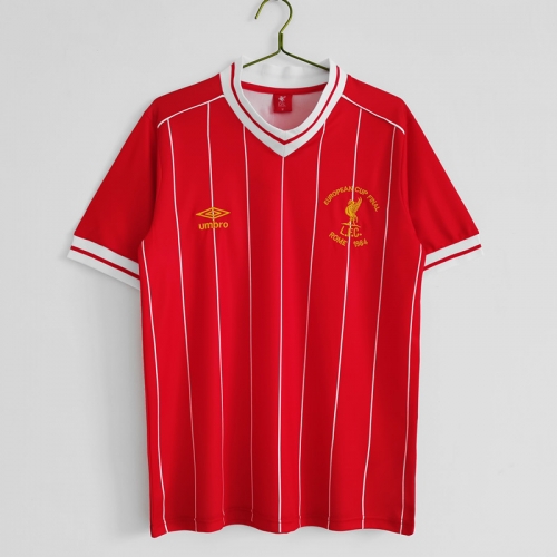 1981-84 RetroUEFA Champions League Version Liverpool Home Red Thailand Soccer Jersey AAA-C1046