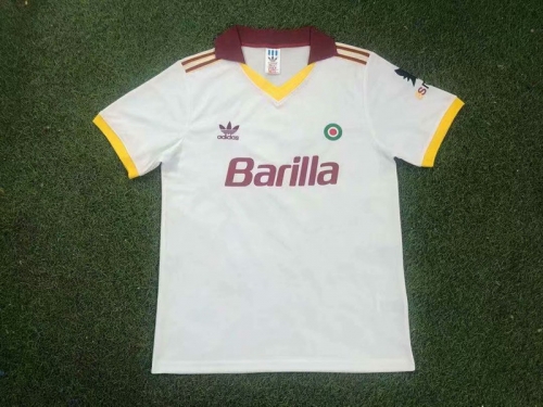 91-92 Retro Version AS Roma Away White Thailand Soccer Jersey AAA-503