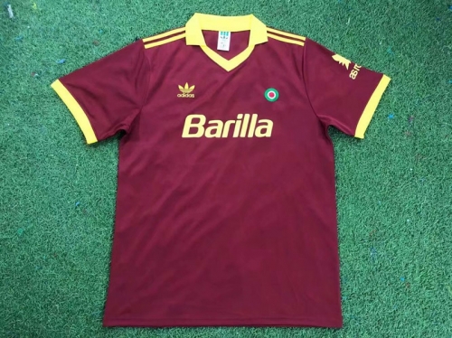 91-92 Retro Version AS Roma Red Thailand Soccer Jersey AAA-503