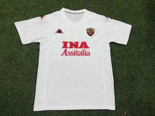 00-01 Retro Version AS Roma Away White Thailand Soccer Jersey AAA-503