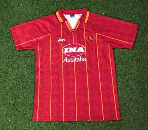 96-97 Retro Version AS Roma Red Thailand Soccer Jersey AAA-503