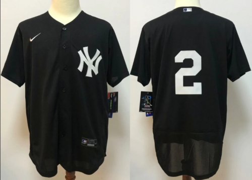 2020 MLB New York Yankees Black #2 Jersey-ZX