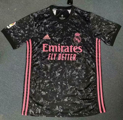 2020-2021 Real Madrid 2nd Away Black Thailand Soccer Jersey AAA-402