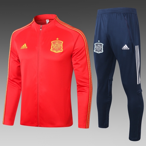 2020-21  Spain Red Soccer Jacket Uniform-815