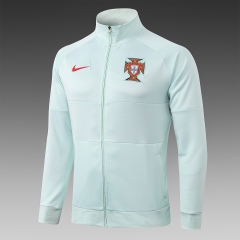 2020-21 Portugal Light Gray Soccer Jacket -815