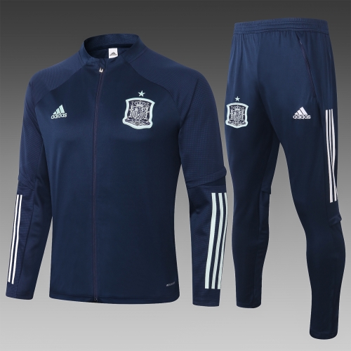 2020-21  Spain Sapphire Soccer Jacket Uniform-815