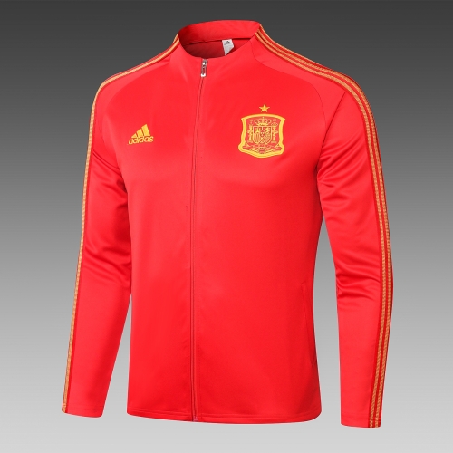 2020-21 Spain Light Green Soccer Jacket -815