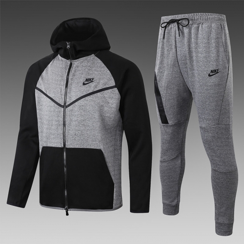 2020-2021 Nike Gray Soccer Jacket Uniform With Hat-815