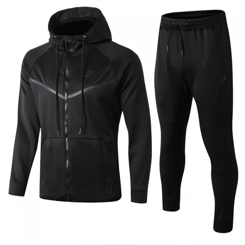 2019-2020 Nike Black Soccer Jacket Uniform With Hat-815