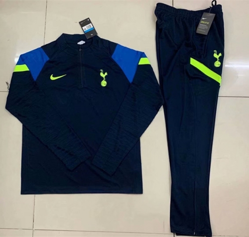 2021-22 Tottenham Hotspur Royal Blue Kids/Youth Soccer Tracksuit Uniform-801