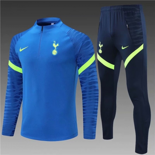 2021-22 Tottenham Hotspur Light Blue Thailand Tracksuit Uniform-801