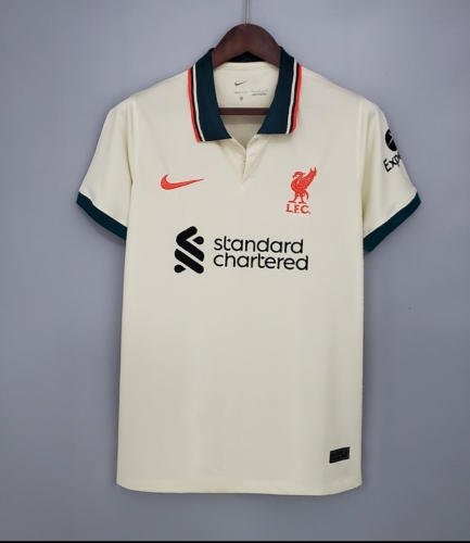 2021-22 Liverpool Away Yellow Thailand Soccer Jersey AAA