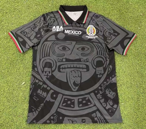 98 Retro Version Mexico Black Thailand Soccer Jersey AAA-503/DX/410