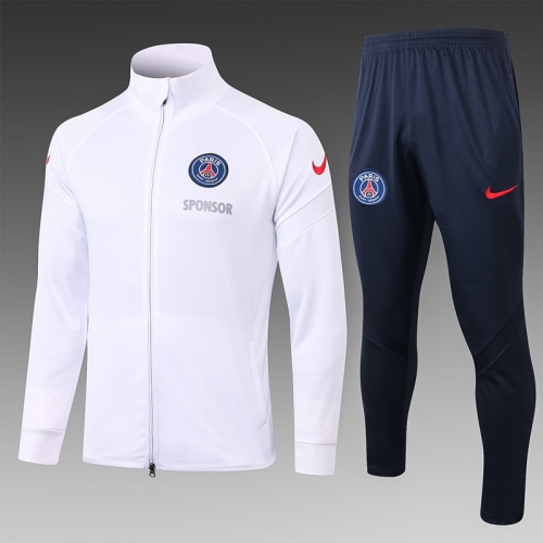 2020-2021 Paris SG White Soccer Jacket Uniform-815