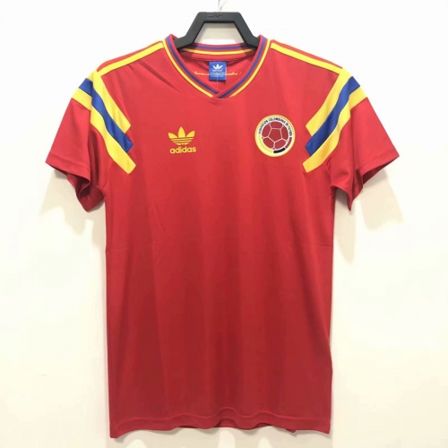 1990 Retro Version Colombia Red Thailand Soccer Jersey-811