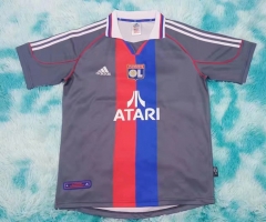 01-02 Retro Version Olympique Lyonnais Away Gray Thailand Soccer Jersey AAA-522