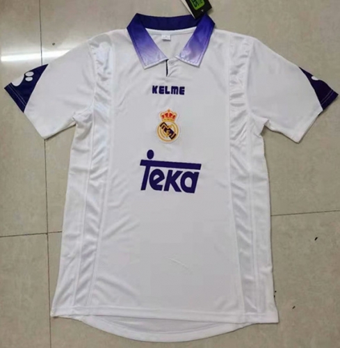 97-98 Retro Version Real Madrid Home White Thailand Soccer Jersey AAA-522