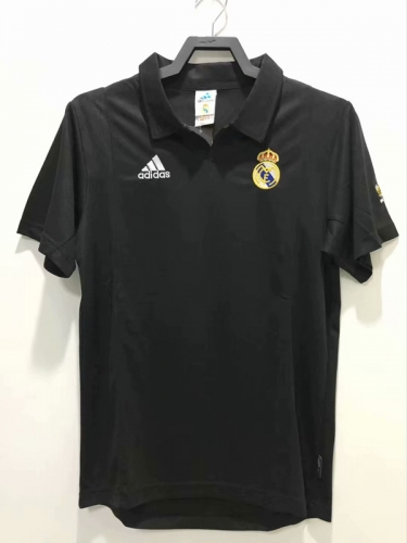02-03 UEFA Champions League Retro Version Real Madrid Blue & Black Thailand Soccer Jersey AAA-811/503