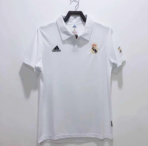 02-03 UEFA Champions League Retro Version Real Madrid WhiteThailand Soccer Jersey AAA-811