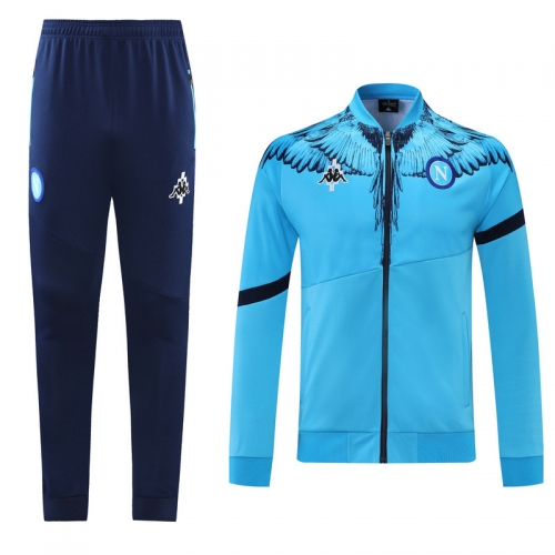 2021-22 Napoli Blue Soccer Jacket Uniform-LH