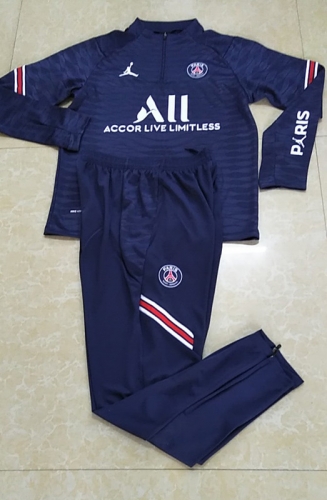 2021-22 Paris SG Royal Blue Thailand Soccer Tracksuit Uniform-411