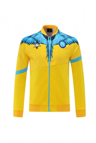 2021-22 Napoli Yellow Soccer Jacket Top-LH