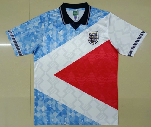 1990 World Cup Retro Version England Blue & White &Red Thailand Soccer Jersey AAA-522