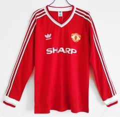 1986 Retro Version Manchester United Home Red Thailand LS Soccer Jersey AAA-710