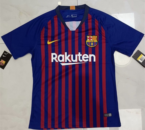 18-19 Retro Version Barcelona Red & Blue Thailand Soccer Jersey AAA-519