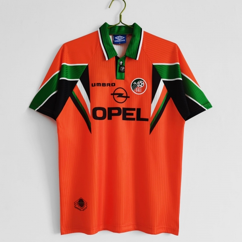 1997-98 Retro Version Ireland Orange Thailand Soccer Jersey AAA-710