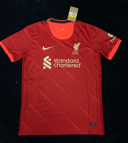 Correct Version 2021-2022 Liverpool Home Red Thailand Soccer Jersey AAA-20