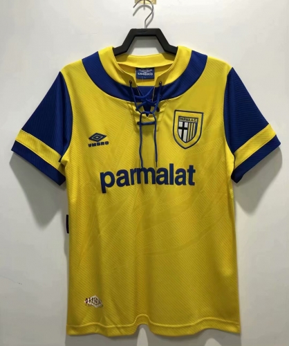 93-95 Retro Version Parma Calcio 1913 Yellow Thailand Soccer Jersey AAA-811
