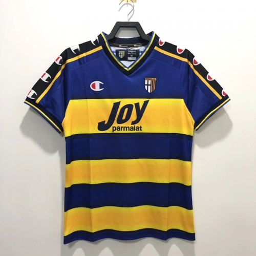 01-02 Retro Version Parma Calcio 1913 Home Blue & Yellow Thailand Soccer Jersey AAA-811/1041