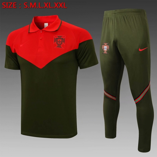 2021/22 Portugal Red Thailand Polo Uniform-815