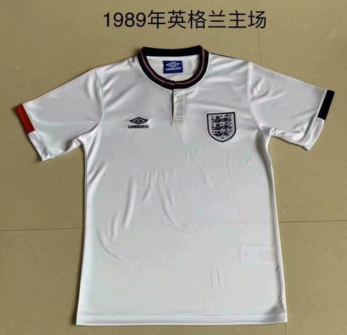 1989 Retro Version England Home White Thailand Soccer Jersey AAA-709