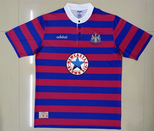 96-97 Retro Version Newcastle United Home Red & Blue Thailand Soccer Jersey AAA-522