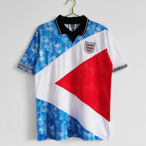 1990 World Cup Retro Version England Blue & White &Red Thailand Soccer Jersey AAA-710