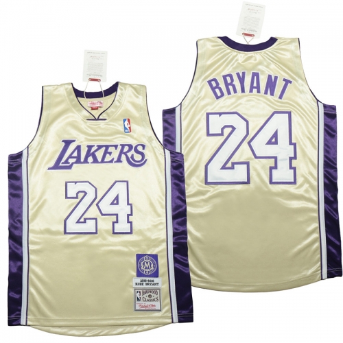 Commemorative Edition Mitchell&Ness Los Angeles Lakers Golden #24 NBA famous Jersey-311