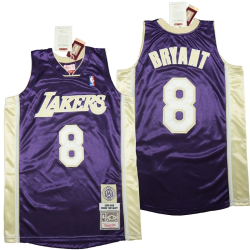 Commemorative Edition Mitchell&Ness Los Angeles Lakers Purple #8 NBA famous Jersey-311