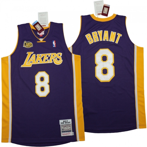 08-09 Mitchell&Ness Los Angeles Lakers Purple #8 Embroidery NBA Jersey-311