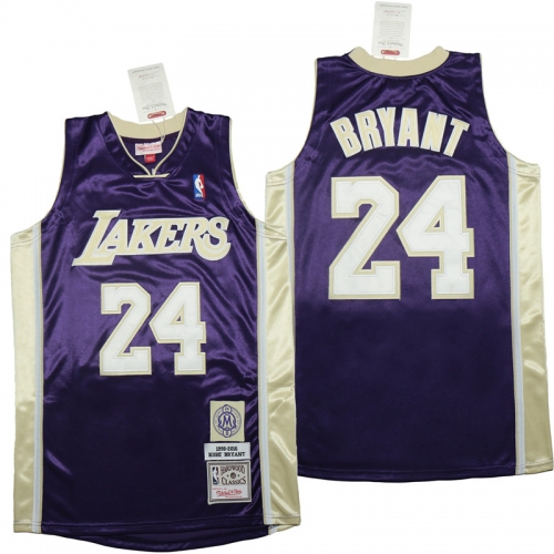Commemorative Edition Mitchell&Ness Los Angeles Lakers Purple #24 NBA famous Jersey-311