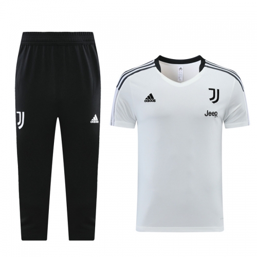 2020-2021 Juventus FC White Shorts-Sleeve Thailand Soccer Tracksuit Unifrom-LH