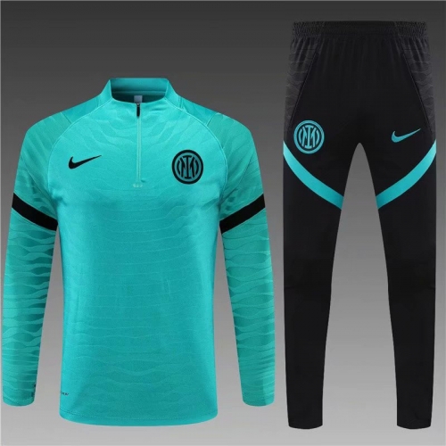 Player Version 2021-2022 Inter Milan Green Thailand Tracksuit Uniform-801