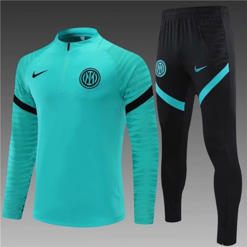 2021-2022 Inter Milan Green Thailand Tracksuit Uniform-801
