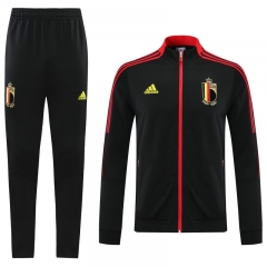 2021-22 Belgium Black Thailand Jacket Uniform-LH