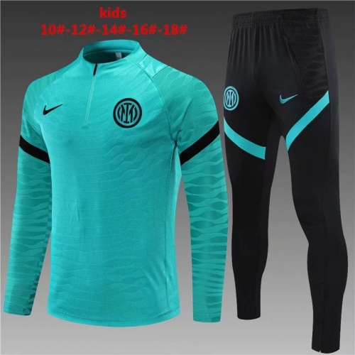 2021/2022  Inter Milan Green Kids/Youth Tracksuit Uniform-801