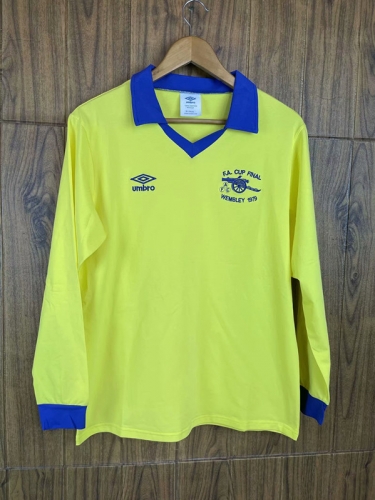 1971/79 Arsenal Away Yellow LS Thailand Soccer Jersey AAA-601/SL