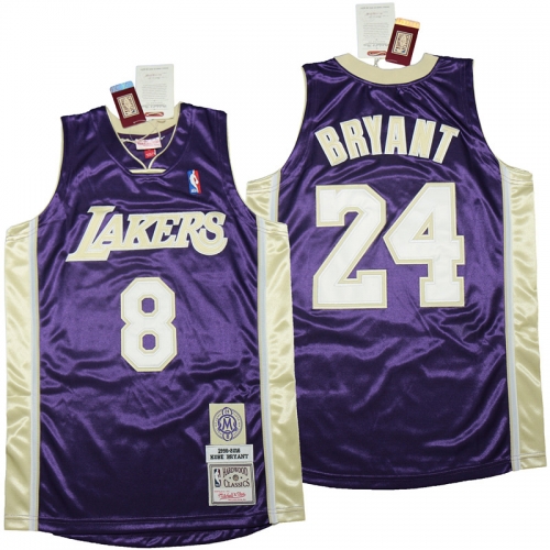 Commemorative Edition Los Angeles Lakers Purple #8 & #24 NBA Jersey-311