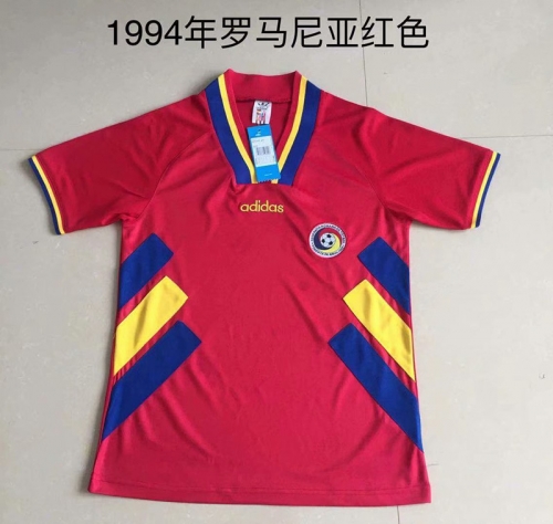 1994 Retro Version Romania Red Thailand Soccer Jersey-DG