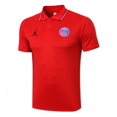 Without Adv 2021-2022 Jordan PSG Red Thailand Polo Shirts-815